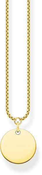Halskette mit Coin Anhänger - 750 Gelbgold Vergoldung