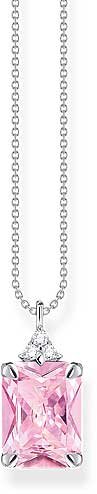 Halskette mit pinkem Stein - 925 Sterlingsilber
