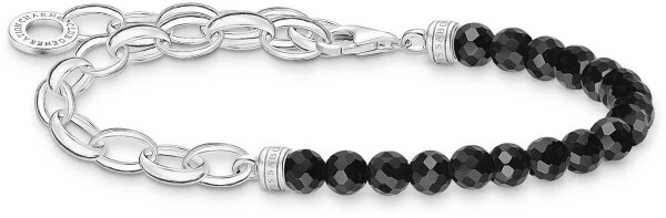 Charmarmband mit Beads und Kettengliedern - 925 Sterlingsilber
