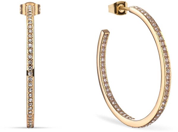 Kreolen aus Edelstahl mit Steinchen - Bering Jewelry Modell: 731-27-05