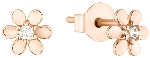 Blumen Ohrstecker mit einem Stein - s.Oliver Jewelry Modell: 2026069