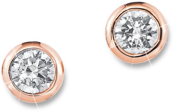 Ohrstecker mit Zirkoniastein rosévergoldet - s.Oliver Jewelry Modell: 9933549