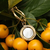 Zendala Ohrhänger mit rundem Anhänger - Holzkern Modell: Jewelry