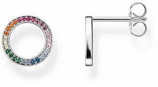 Ohrstecker Kreise mit Steinchenn - 925 Sterlingsilber