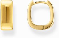 Goldfarbene Kreolen, Mit eckiger Form und...