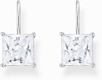 Ohrhänger mit großem, weißem Zirkonia im Prinzessschliff - Thomas Sabo Modell: H2289-051-14