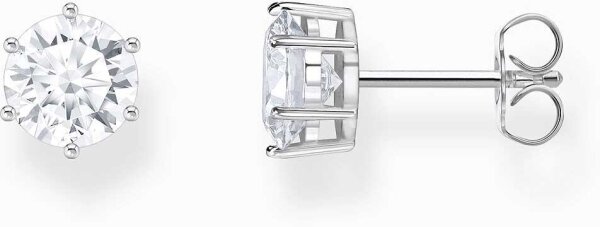 Ohrrstecker mit großem, weißem Zirkoniastein im Brillantschliff - Thomas Sabo Modell: H2300-051-14