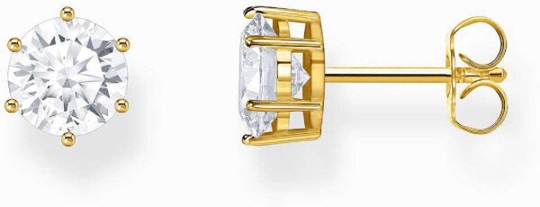 Ohrrstecker mit großem, weißem Zirkoniastein im Brillantschliff - Thomas Sabo Modell: H2300-414-14