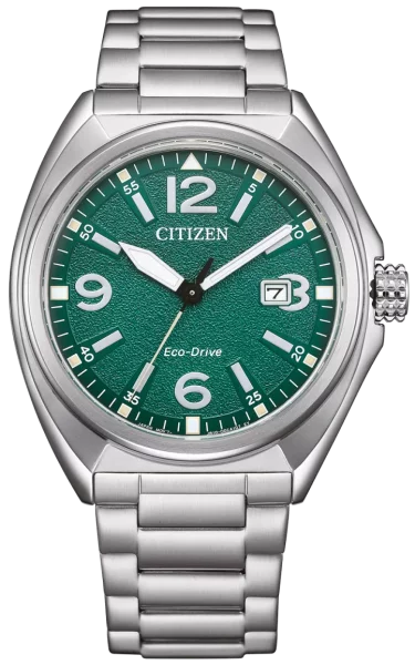 Citizen Herrenuhr Modell: AW1571-76X mit Eco-Drive Antrieb und grünem Zifferblatt