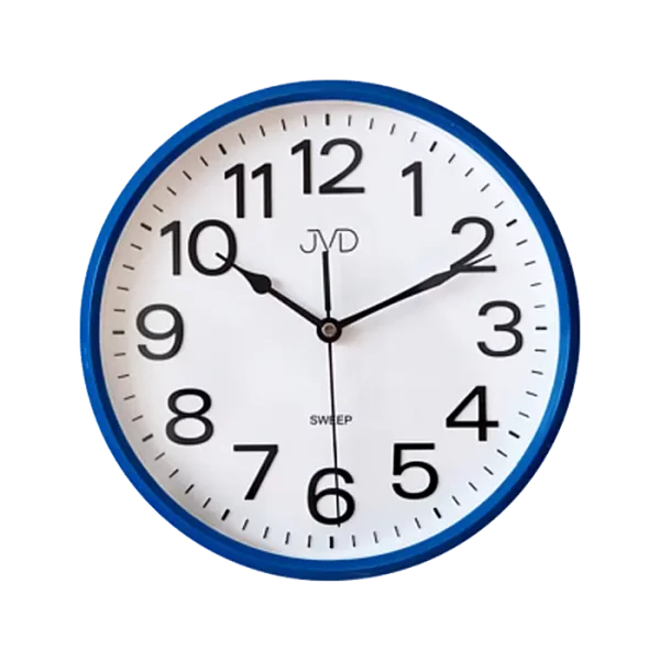 JVD Wanduhr Modell: HP683.3 mit blauem Gehäuse