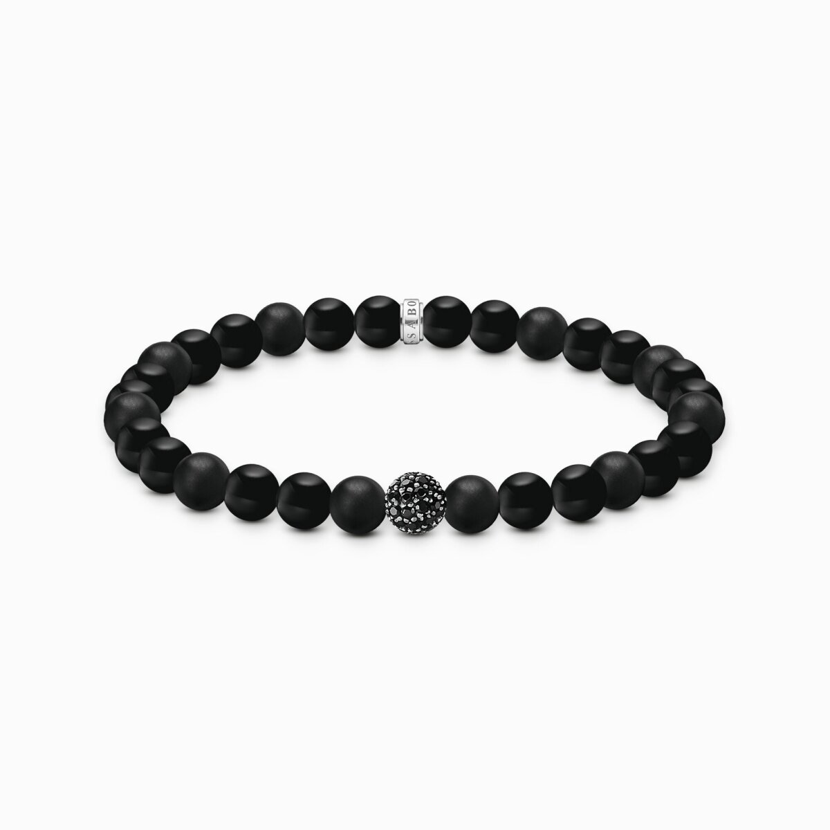 Beads Armband aus Obsidian und schwarzem Zirkoniastein - Thomas Sabo Modell: A2194-705-11-L21