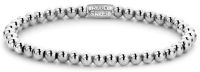 Silberfarbenes Armband aus 4mm Hematit Natursteinen mit...