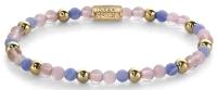 Armband aus Edelsteinen in Lila, Rosa und Gold und...