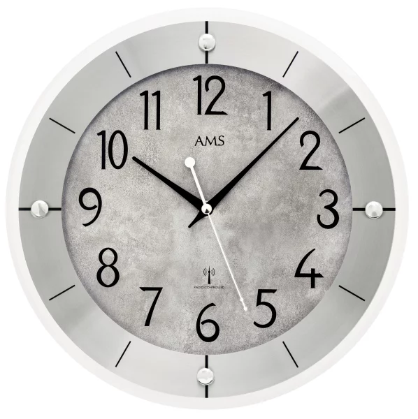 AMS Funk-Wanduhr 5590 - Kunstoff/Aluminium