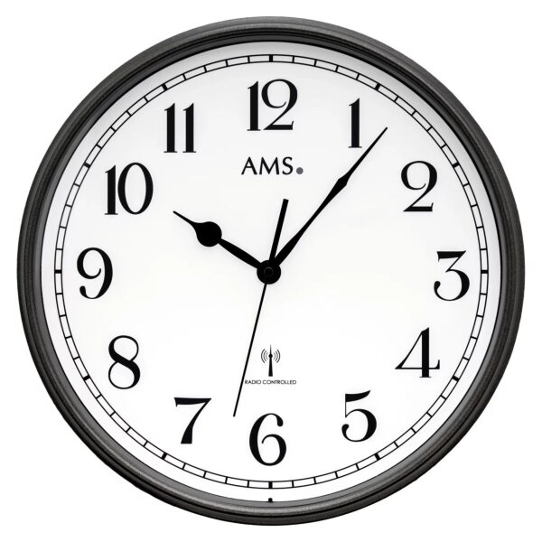 AMS Funk-Wanduhr 5611 - Kunstoffgehäuse
