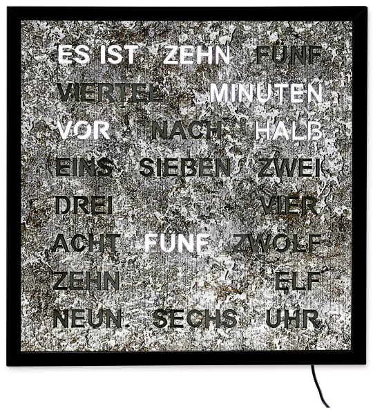 AMS Quarz-Wanduhr 1269 - Metallgehäuse lackiert