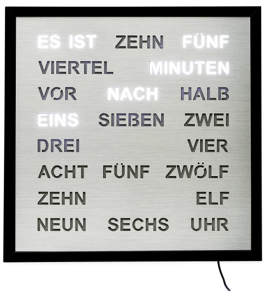 AMS Quarz-Wanduhr 1275 - Metallgehäuse lackiert