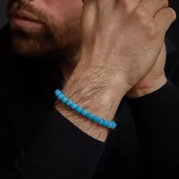 Armband aus 8mm großen Turqurenit-Steinen mit...