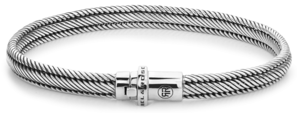 Armband aus 6mm dickem Silber - Rebel&Rose Modell: RR-BR032-S-L