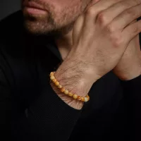 Armband aus 8mm großen Edelsteinen Bild Jaspis mit...