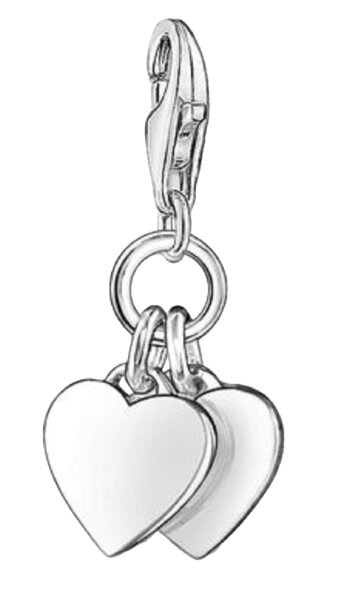 Charm Anhänger zwei Herzen - 925 Sterlingsilber