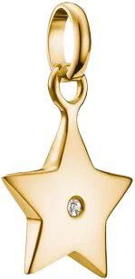 Charm-Anhänger, Stern mit weißem Edelstein, aus Silber, vergoldet - Thomas Sabo Modell: CC1238-414-14