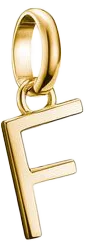Thomas Sabo Charm-Anhänger, Buchstabe "F", aus Silber, vergoldet