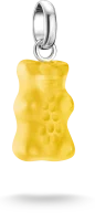 Charm-Anhänger, Goldbär aus Glas, gelb, aus...