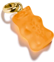 Thomas Sabo Charm-Goldbären-Anhänger in Orange Connect vergoldet