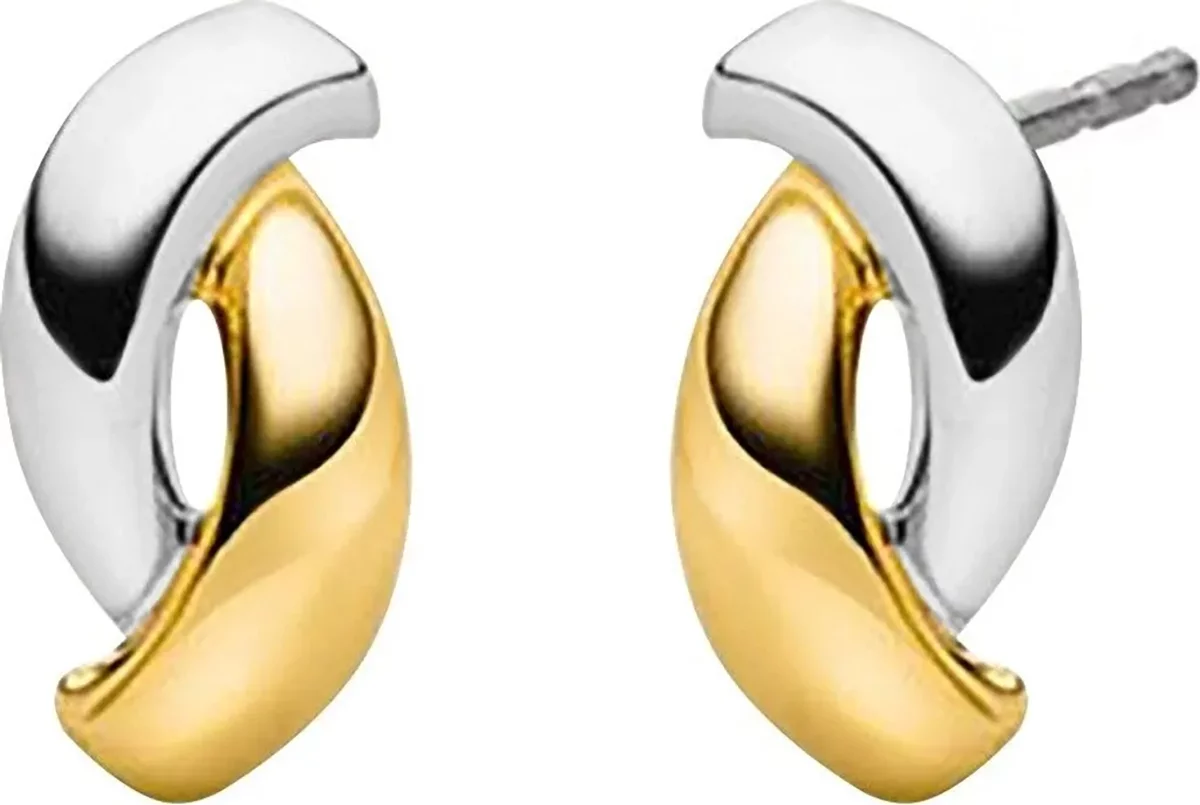 Ohrstecker aus Titan, bicolor, abstrackte Form - Boccia Jewelry Modell: 05103-02