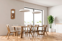 Pendeluhr aus Erchenholz mit goldfarbenem Glasdekor - Hermle Modell: 71025-040141