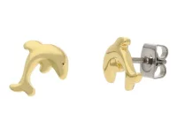 Ohrstecker aus Titan, Delphin vergoldet - Boccia Jewelry...