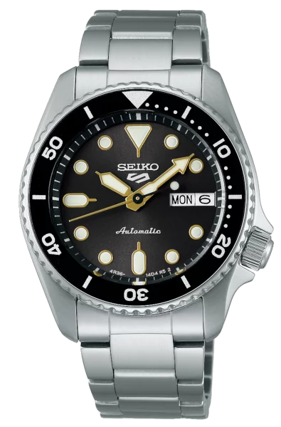 Herrenuhr - Edelstahl, Schwarzes Zifferblatt - Seiko Modell: SRPL79K1