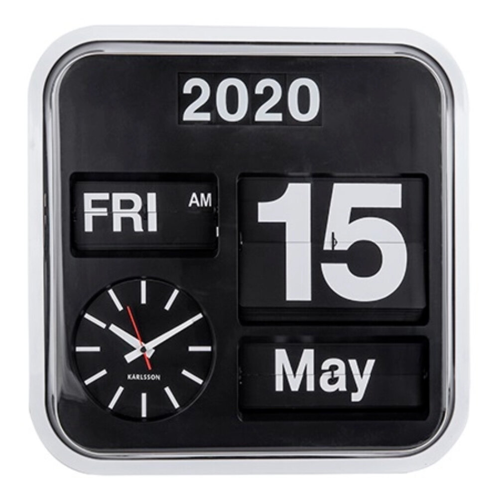 Karlsson Flip Wanduhr Modell: Ka4203 | Stilvolles Design | Hochwertige Verarbeitung | Ideal für moderne Wohnräume | Funktionales Accessoire