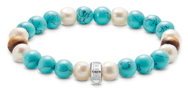 Thomas Sabo Bead-Armband mit bunten Steinen Silber