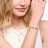 Thomas Sabo Charm-Anhänger Kleeblatt vergoldet