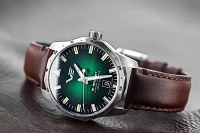 Herrenuhr grün mit Lederarmband – Vostok Europe Modell: NH35-125A749