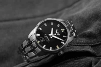 Herrenuhr silberfarben mit Edelstahlarmband –...