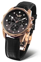 Damenuhr schwarz mit Lederarmband – Vostok Europe...