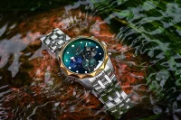 Damenuhr bicolor gold/silber mit Edelstahlarmband –...