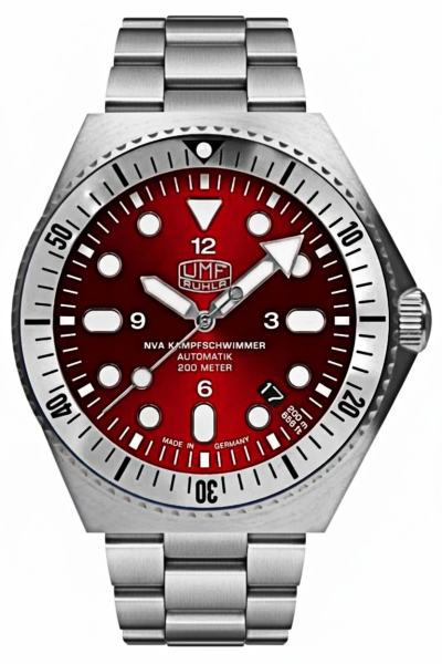 Herrenuhr silberfarben mit Edelstahl-Armband – UMF Ruhla Modell: UMF-1928M-7