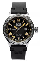 Herrenuhr schwarz mit Lederarmband – UMF Ruhla...