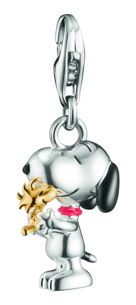 Charm-Anhänger 18k vergoldetes recyceltes 925 Silber mit Kaltemail Snoopy & Woodstock Friends Motiv Thomas Sabo Modell: 2228-427-7