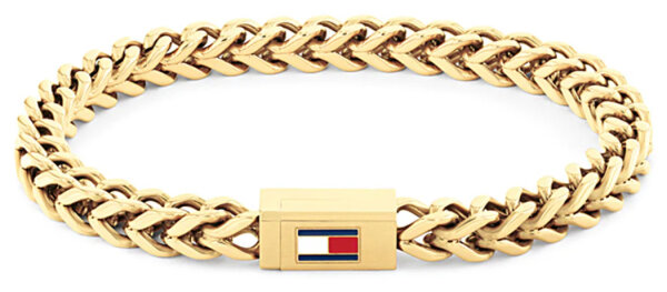 Herren-Armband aus vergoldetem Edelstahl mit geflochtener Kette - Tommy Hilfiger Modell: 2790648