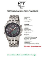 Herrenuhr Funk Solar Drive Professional World Timer Titan -Eco Tech Time Modell: EGT-11722-52M