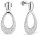 Arctic Pavé Ohrringe 757-17-05: Elegante silberne Tropfen mit funkelnden Kristallen - BERING Modell: 757-17-05