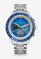 Herrenuhr, Tachymeter 2.0 Mecha-Quartz, blau - Sternglas...