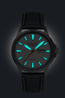 Bauhaus Herrenuhr Automatik DayDate, Titan Saphirglas -...