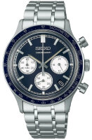 Herrenuhr, Quarz-Chronograph aus Edelstahl- Blaues...