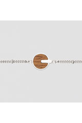 Holzkern Jewelry-Opacity Armband (Walnuss/Silber)